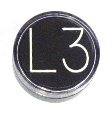 BUTTON, CLEAR CAP, 1 DIAMETER, MARKED L3 OTIS # A323BD1-L3