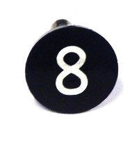 BUTTON, WITH METAL STEM, 7/8 DIAMETER, # 8 OTIS 323BP1