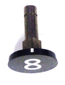 BUTTON, WITH METAL STEM, 7/8 DIAMETER, # 8 OTIS 323BP1