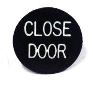 BUTTON, WITH METAL STEM, 7/8 DIAMETER, MARKED DOOR CLOSE OTIS 323BP1