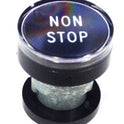 BUTTON, CLEAR CAP, 1 DIAMETER, MARKED NON STOP OTIS # A323BD1-NS