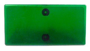 LENS, GREEN. ,2.75 x 1.38, 7069AG JEWEL, OTIS # 443CB3