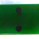 LENS, GREEN. ,2.75 x 1.38, 7069AG JEWEL, OTIS # 443CB3