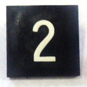 BUTTON, 7/8 SQUARE, MARKED # 2 OTIS # 323AS2