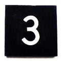 BUTTON, 7/8 SQUARE, MARKED # 3 OTIS # 323AS2