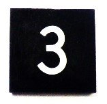 BUTTON, 7/8 SQUARE, MARKED # 3 OTIS # 323AS2