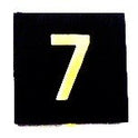 BUTTON, 7/8 SQUARE, MARKED # 7 OTIS # 323AS2