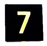 BUTTON, 7/8 SQUARE, MARKED # 7 OTIS # 323AS2