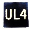BUTTON, 7/8 SQUARE, MARKED # UL4 OTIS # 323AS2
