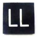 BUTTON, 7/8 SQUARE, MARKED LL OTIS # 323AS2