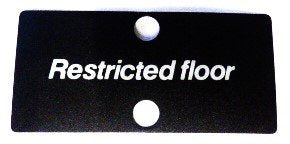 MASK, MARKED RESTRICTED FLOOR OTIS # 449BS9