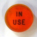 JEWEL, ORANGE, 7/8 DIAMETER, ENGRAVED 'IN USE ON REAR OTIS # 499Z7
