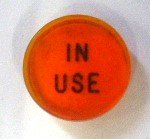 JEWEL, ORANGE, 7/8 DIAMETER, ENGRAVED 'IN USE ON REAR OTIS # 499Z7