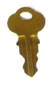 KEY, CHICAGO, USED ON KEYED STOP/RUN SWITCHES AND OTHERS DOVER # H2011
