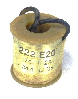 COIL, 34.1 OHMS, 1700 TURNS 39 WIRE, 34.1 OHMS, 2 LEADS, OTIS # 222E20