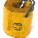 COIL, 47 OHMS, 9/16 I.D. X 1 5/16 O.D. X 1 21/64 L,  2 LEADS, OTIS # 222E21