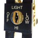 SWITCH. KEYED, LIGHT, OFF-HI-LOW, V7 FIXTURES, DOVER # 9746006