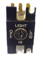SWITCH. KEYED, LIGHT, OFF-HI-LOW, V7 FIXTURES, DOVER # 9746006