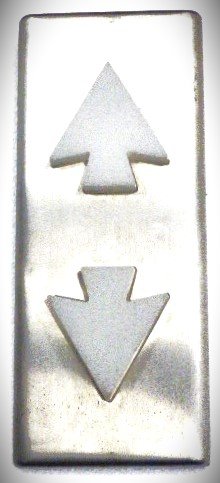 LANTERN, HALL, FACEPLATE & ARROWS, VERTICAL, SS OTIS # A8846AA1-3