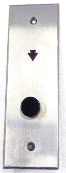 PLATE, COVER, HALL, TERMINAL, DOWN, WITH ARROW STAINLESS STEEL, 7 3/4 X 2 1/2