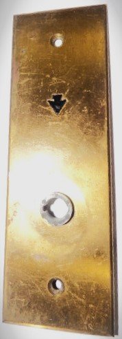 PLATE, COVER, HALL, TERMINAL, BRONZE, 7 3/4 X 2 1/2