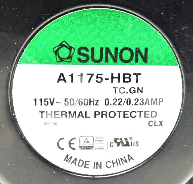 FAN, CONTROLLER COOLING, AXIAL, METAL 115VAC SUNON A1175-HBT T