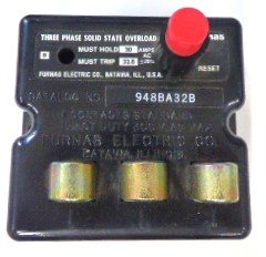 RELAY, OVERLOAD, SOLID STATE 3 PHASE, 30 AMP,  FURNAS # 948BA32B