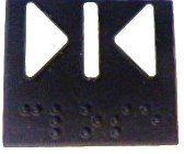 INSERT, METAL,DOOR CLOSE SYMBOL 7069AF SERIES OTIS # AAA250G1-IDC2