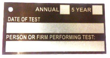 TAG, TEST, 1 AND 5 YEAR ALUMINUM, 3.00 X 1.5  MEP-GT2