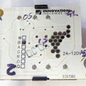 BUTTON, STAINLESS, BLUE LED, 24-120 VOLT, AS SHOWN INNOVATION PB SERIES