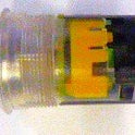 PUSHBUTTON, SS, PROJECTING AMBER LED, CLEAR RING 30 VDC OTIS AAA23500BY89