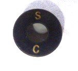 COLLAR, SWITCH, KEYED OR TOGGLE, BLACK, MARKED S @ 12, C @ 6 OTIS # 239J4