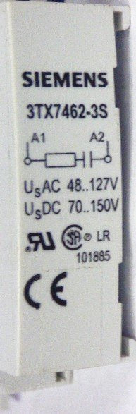 SUPPRESSOR, SURGE. 48-127 VAC, 70-150VDC SIEMENS # 3TX7462-3S