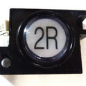 BUTTON, WHITE LED, 6-30 VOLT, MARKED 2R MADE FOR OTIS INNOVATION PB SERIES