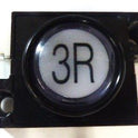 BUTTON, WHITE LED, 6-30 VOLT, MARKED 3R MADE FOR OTIS INNOVATION PB SERIES