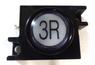 BUTTON, WHITE LED, 6-30 VOLT, MARKED 3R MADE FOR OTIS INNOVATION PB SERIES