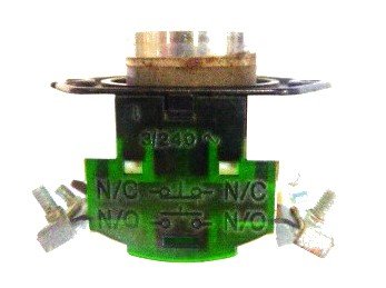 BUTTON, SS, CENTER DOT, 2 SETS N.O. CONTACTS, DUPAR