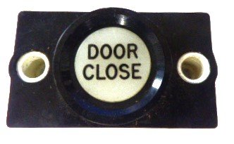 BUTTON, DOOR CLOSE, NC/NO CONTACTS WHITE BUTTON, BLACK BEZEL, LIGHT UP, TYPE RBW