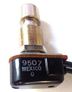 SWITCH, PLUNGER, PUSHBUTTON, SPST, WIRE LEADS CARLING #P267F-D-RND MTL