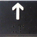 INSERT, METAL, UP ARROW SYMBOL 7069AF SERIES OTIS # AAA250G1-UP ARROW