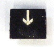 INSERT, METAL, DOWN ARROW SYMBOL 7069AF SERIES OTIS #AAA250G1-DOWN ARROW