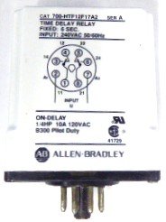 TIMER, RELAY, 240 VAC, DELAY, 6 SECS, 8 PIN OCTAL BASE AB # 700HTF12F17A2
