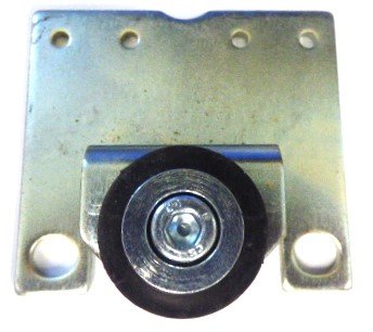 BRACKET, STEEL WITH RUBBER TIRED ROLLER, USED ON AMDY LOCK  KONE # KM601026G15