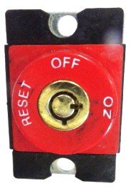 SWITCH, KEYED, RESET-OFF-ON, BRASS FINISH, INNOVATION # 020F85-121