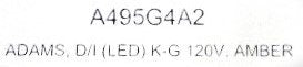 BOARD, LED, AMBER FOR HALL LANTERN, 120V ADAMS # A495G4A2