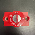 SWITCH, KEYED, FIRE SERV, VERT RED BEZEL, BYPASS-OFF-ON KS1-0057V